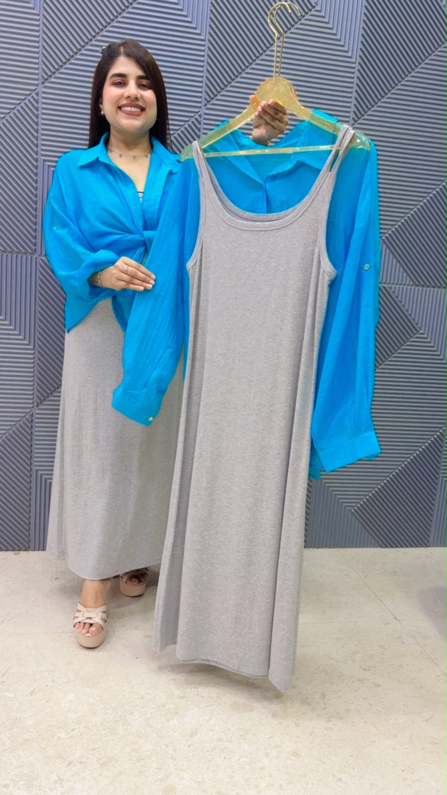 BEAUTIFUL DRESS WITH SHIRT GGR5286 Girls Glitters