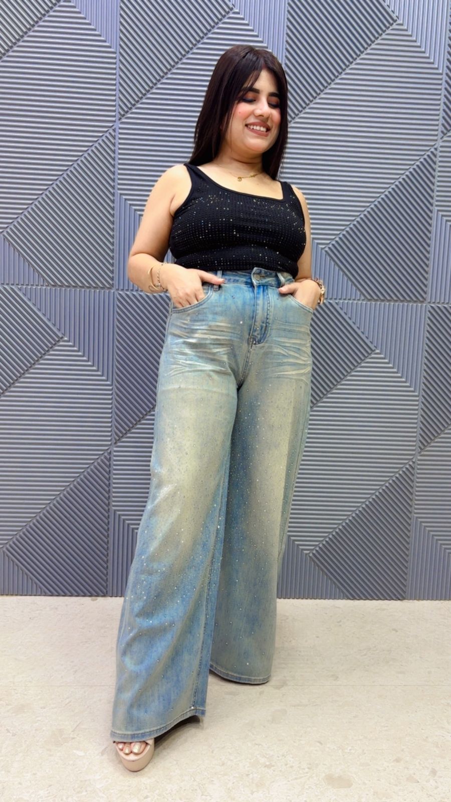 BEAUTIFUL JEANS BOTTOM GGR5159 Girls Glitters