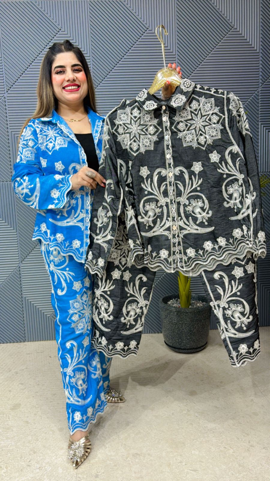 Beautiful Cotton Embroidery Cordset GGR1125