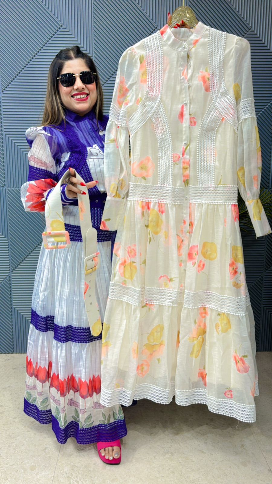 Beautiful Cotton Long Dress With Belt GGR1060