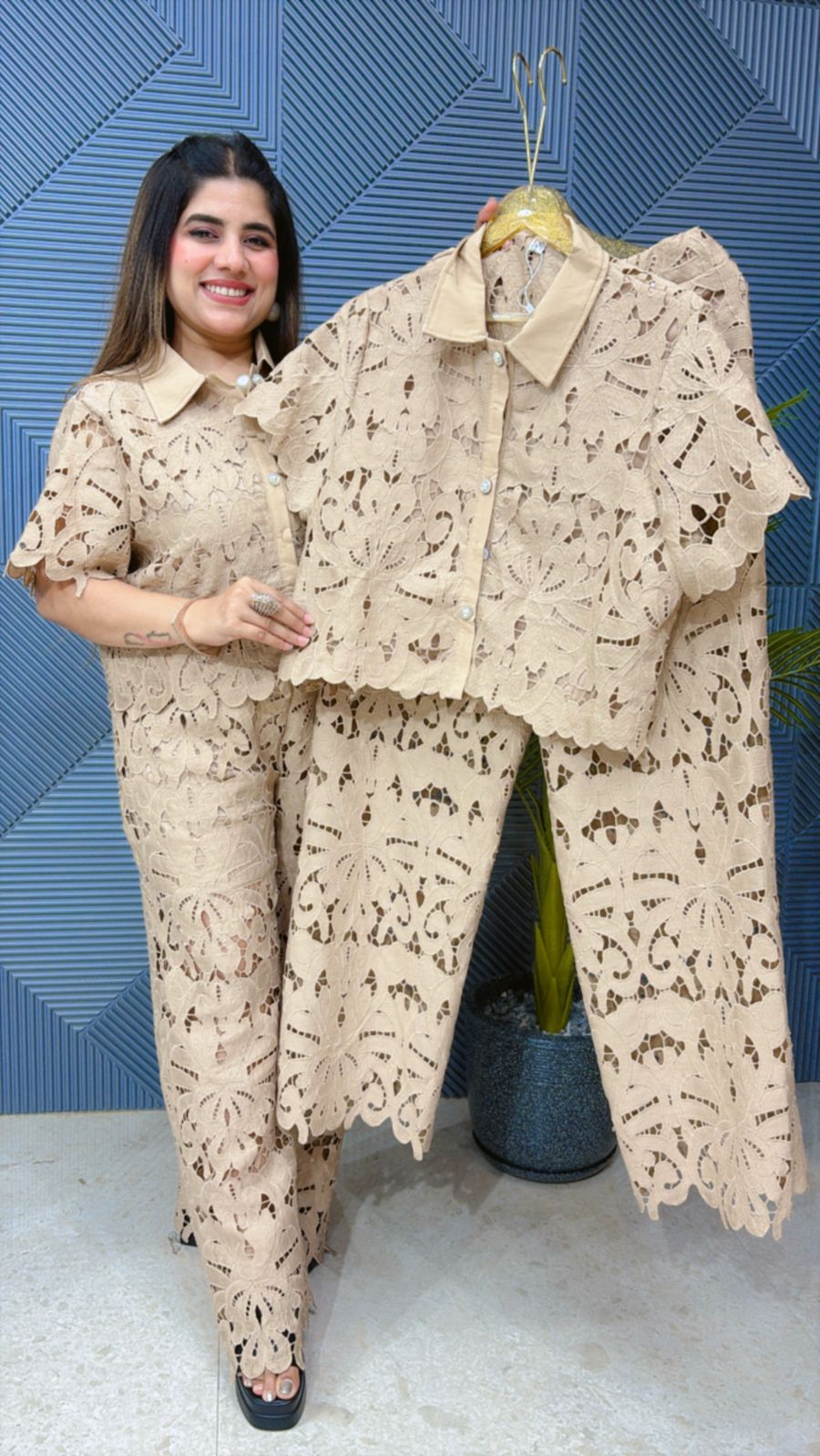 Beautiful Cut Work Co-Ord Set GGR1300
