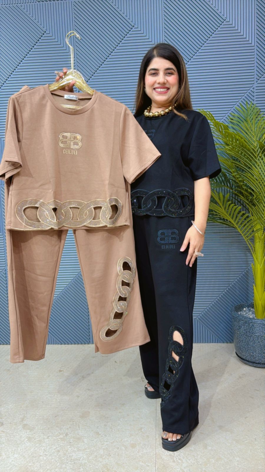Beautiful Laser Cut Co-Ord Set GGR1269