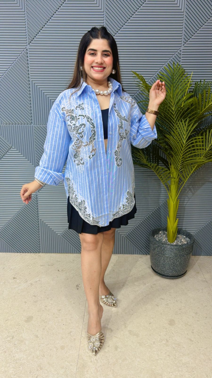 Beautiful Laser Cut Shirt GGR1241