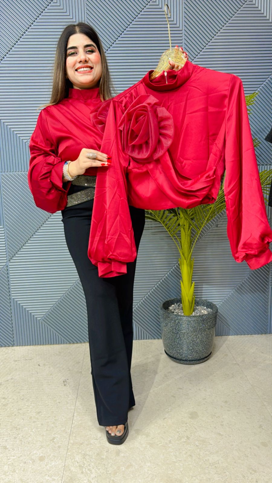 Beautiful Partywear Rose Top GGR1119