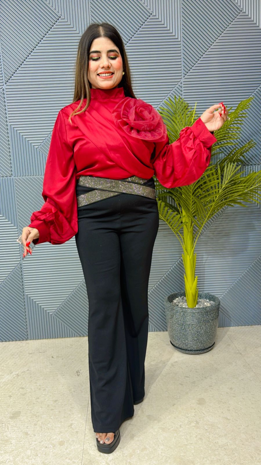 Beautiful Partywear Rose Top GGR1119