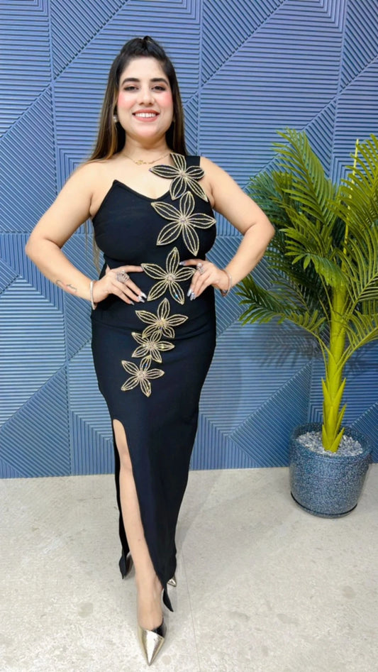 Beautiful Premium Quality Dress With Swarovski Work GGR732