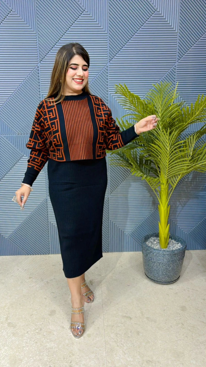 Beautiful Premium Woollen Dress GGR789