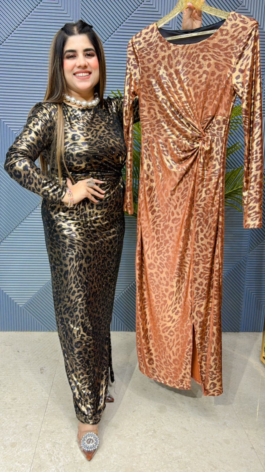 Beautiful Summer Partywear Leopard Dress GGR1032