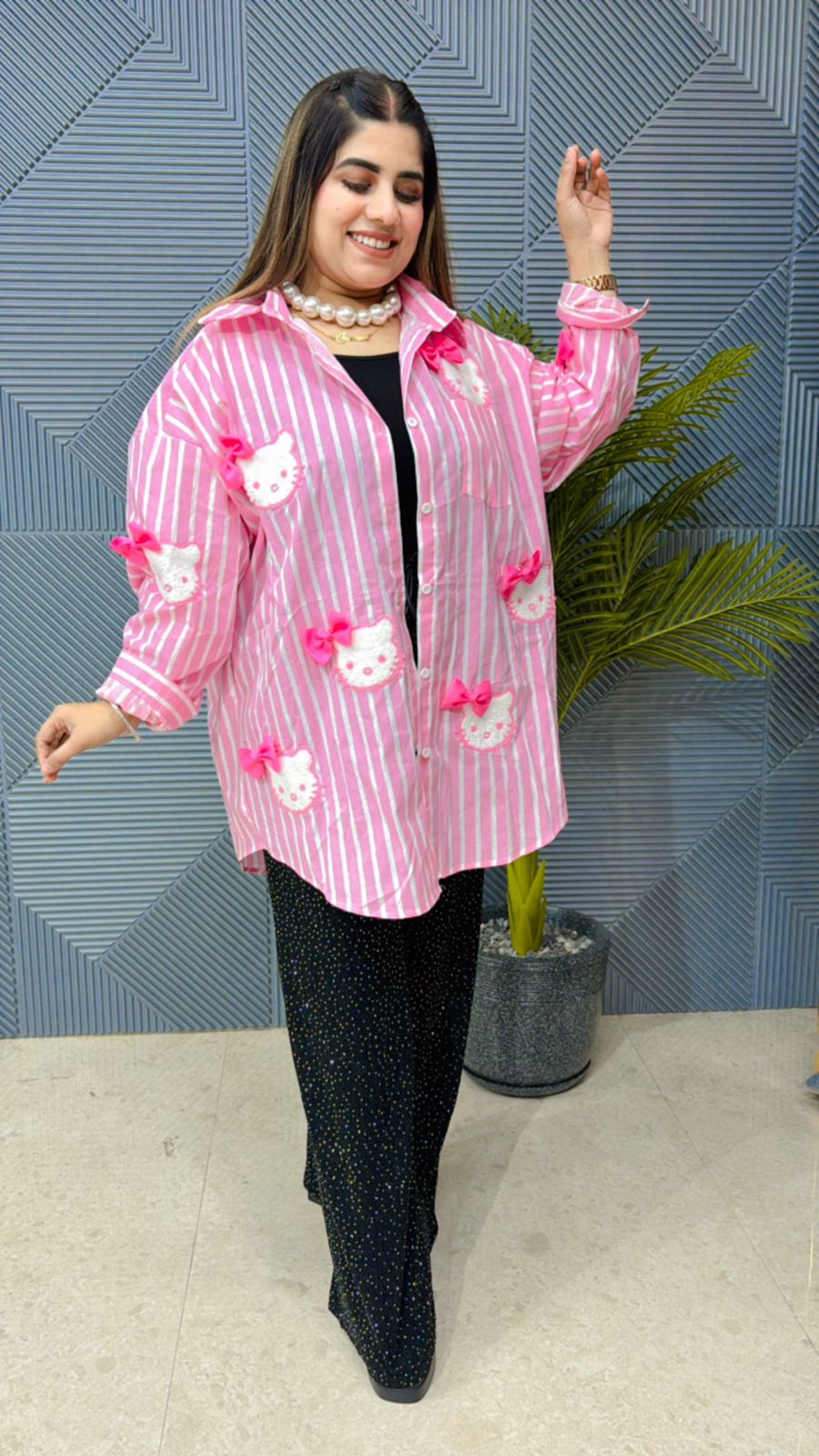 Beautiful Trendy Cotton Kitty Shirt GGR1010
