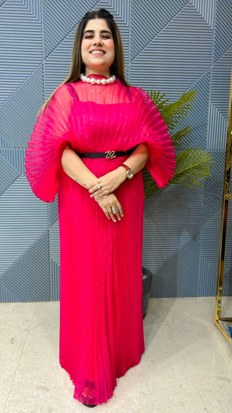 Bollywood Dress With Linning & Belt GGR1033