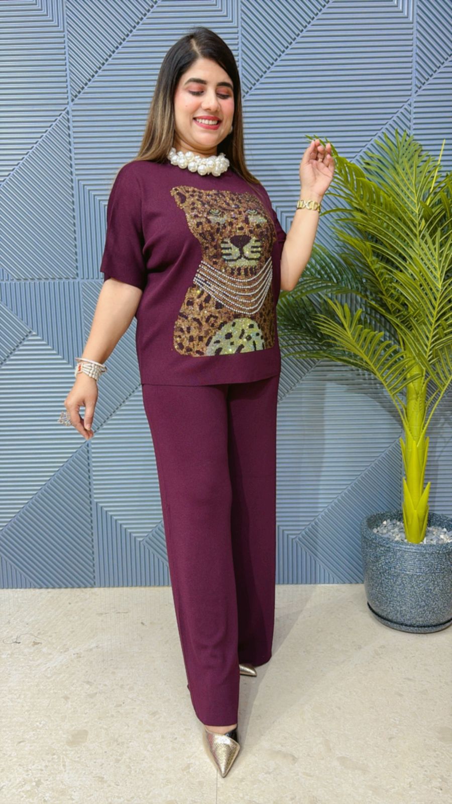Cute Co-ord Set With Tiger Design GGR1260