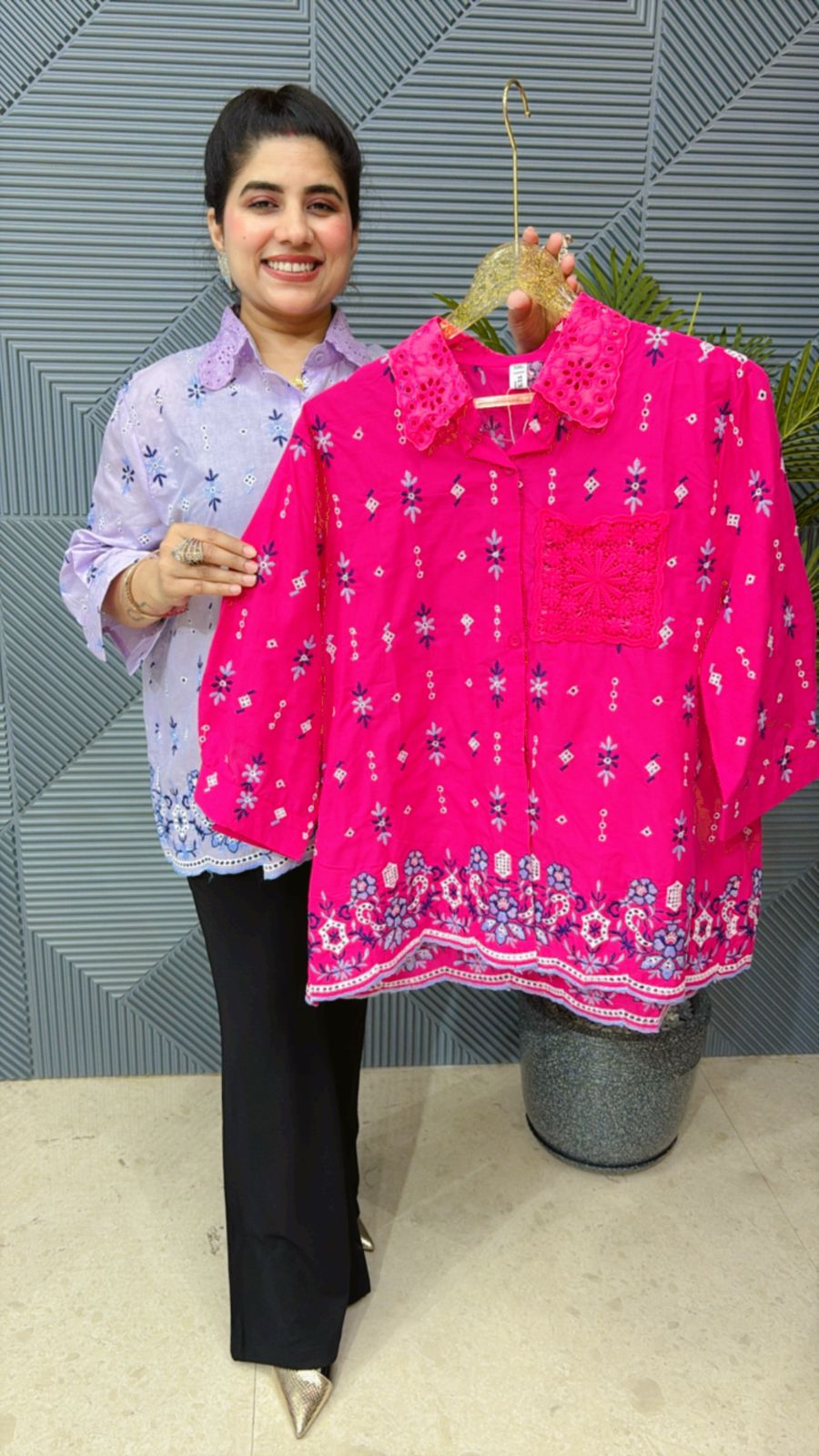 Cute Cotton Shirt With Embroidery GGR1282