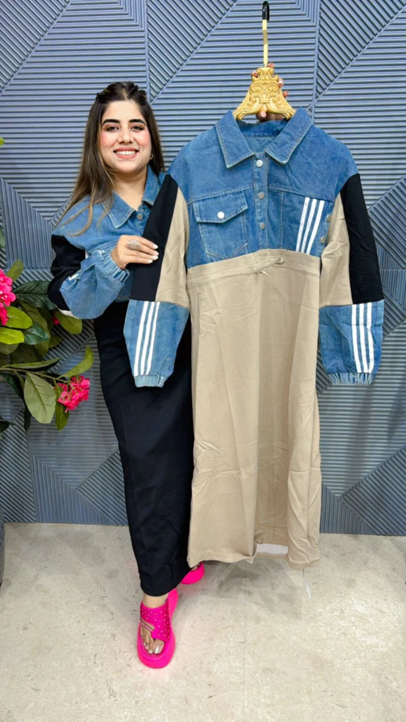 Denim Dress With Lycra Stretch Fabric GGR549
