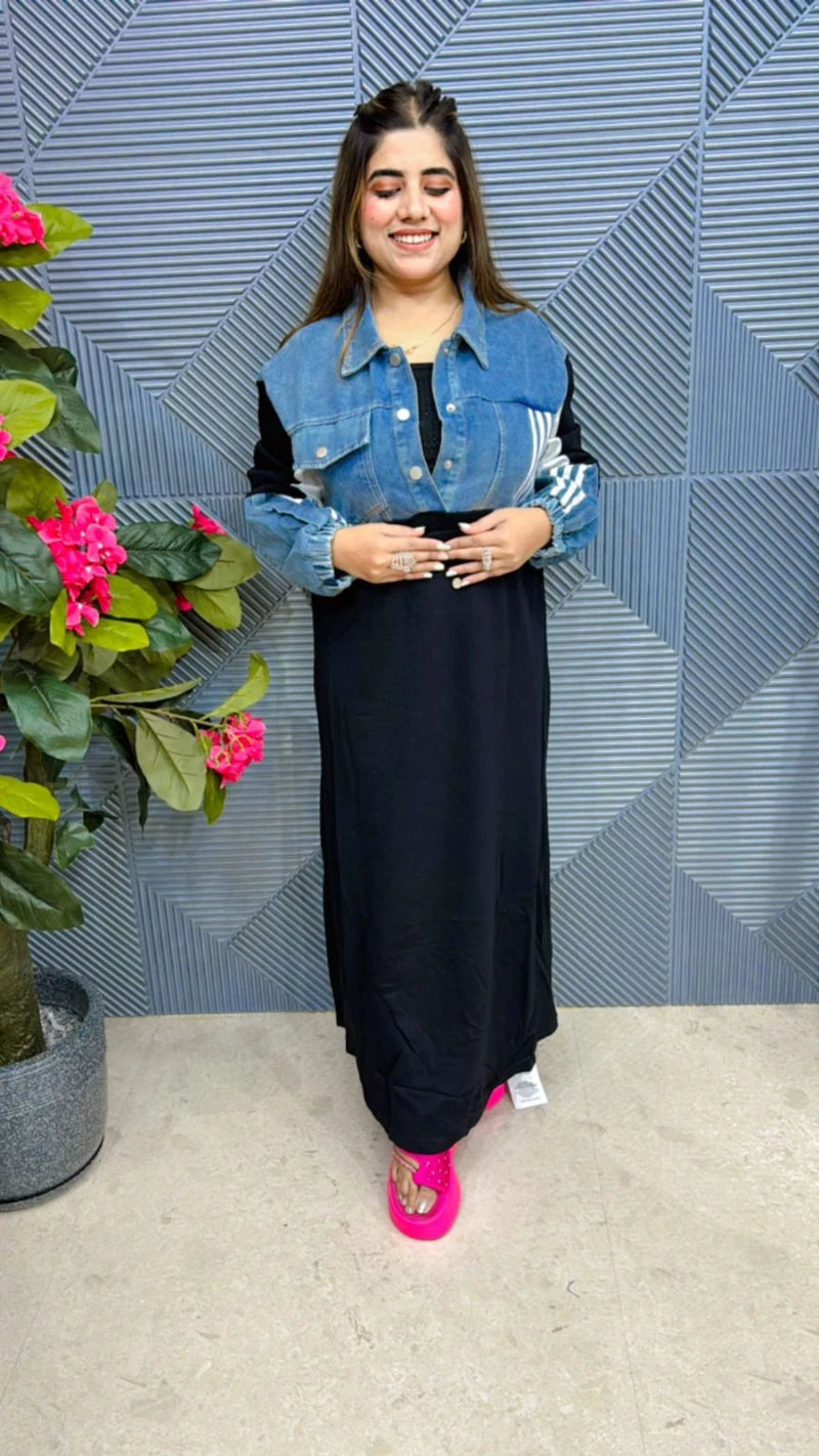 Denim Dress With Lycra Stretch Fabric GGR549