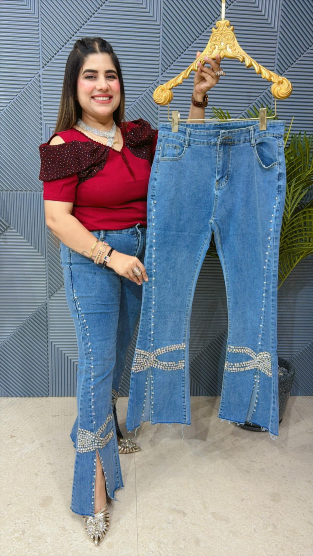 Jeans With Pearl Work GGR1451