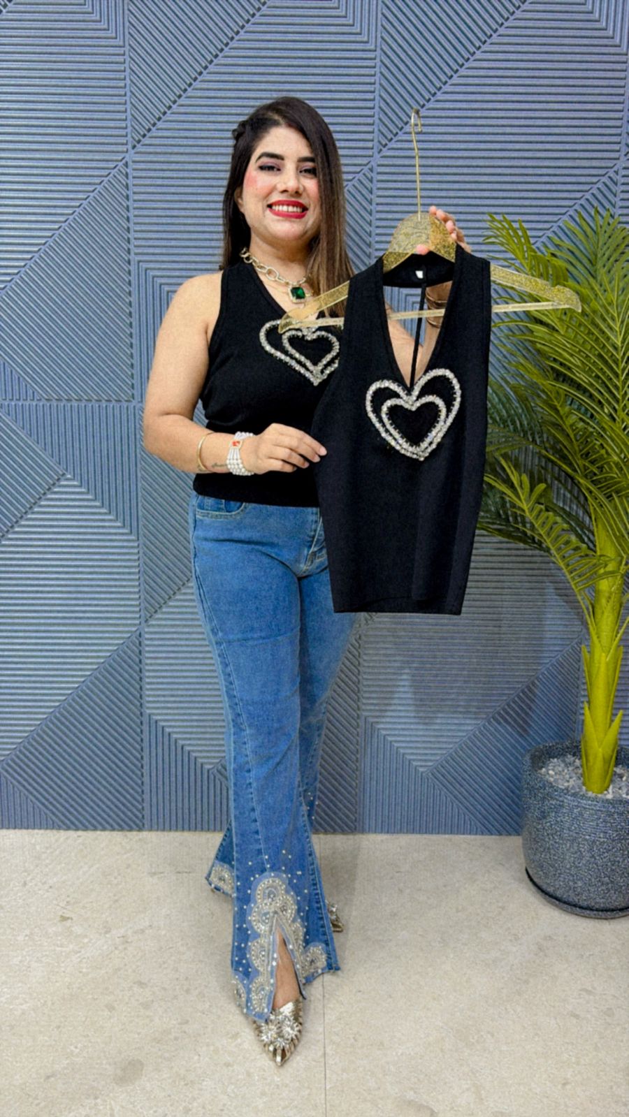 BACKLESS HEART TOP GGR1473