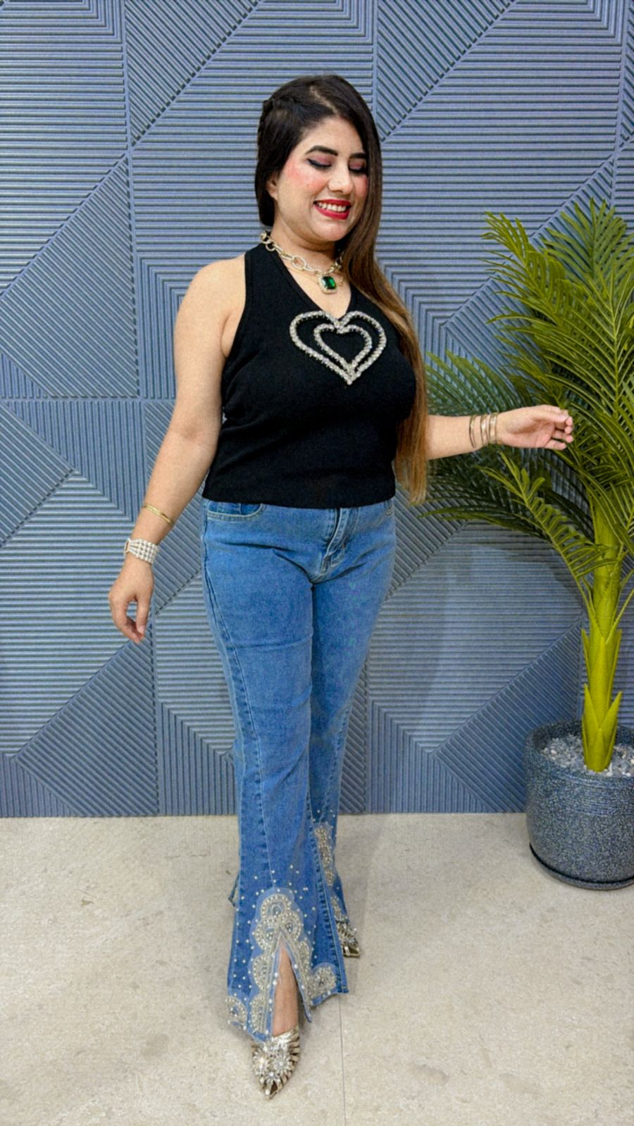 BACKLESS HEART TOP GGR1473