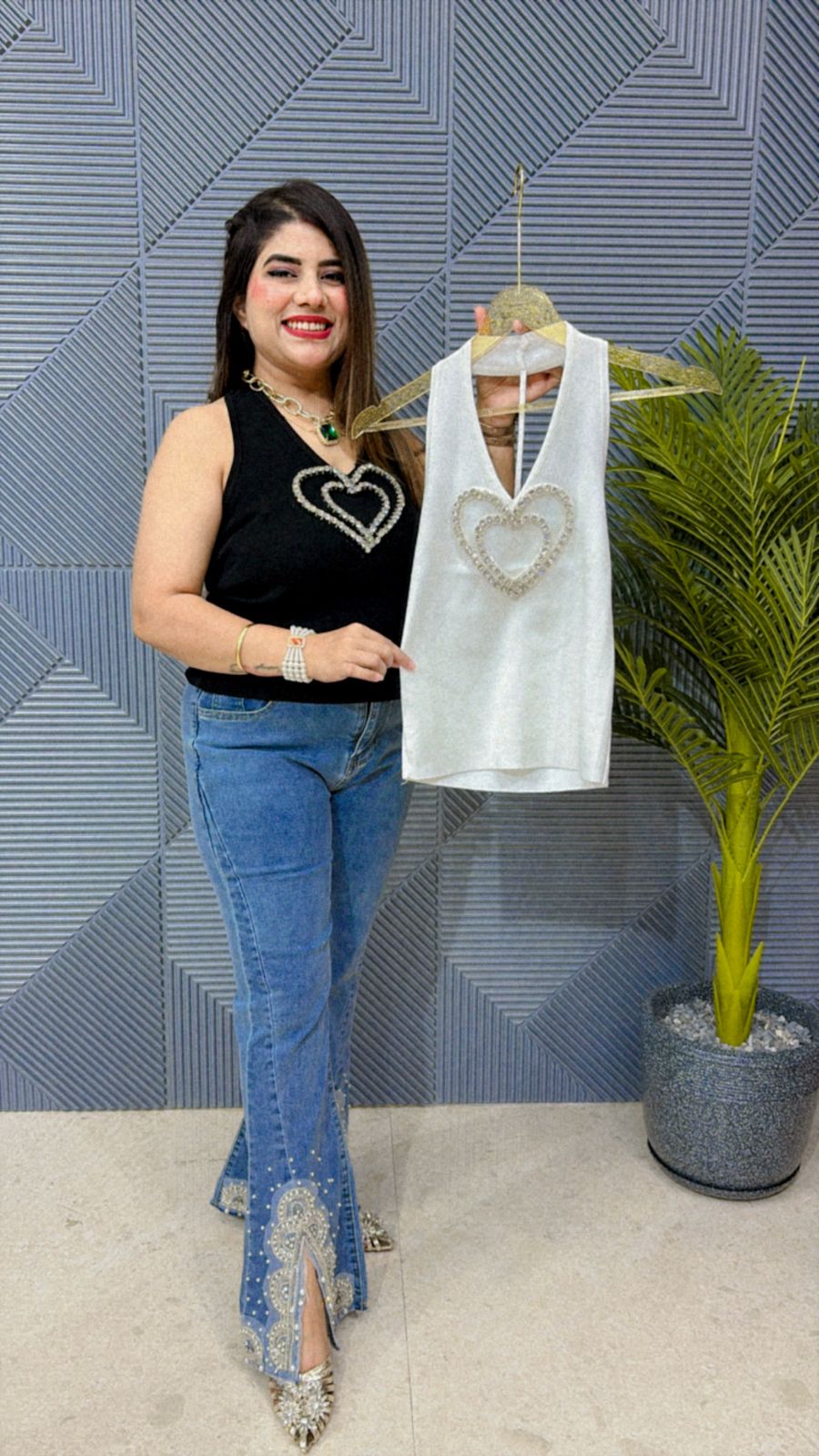 BACKLESS HEART TOP GGR1473