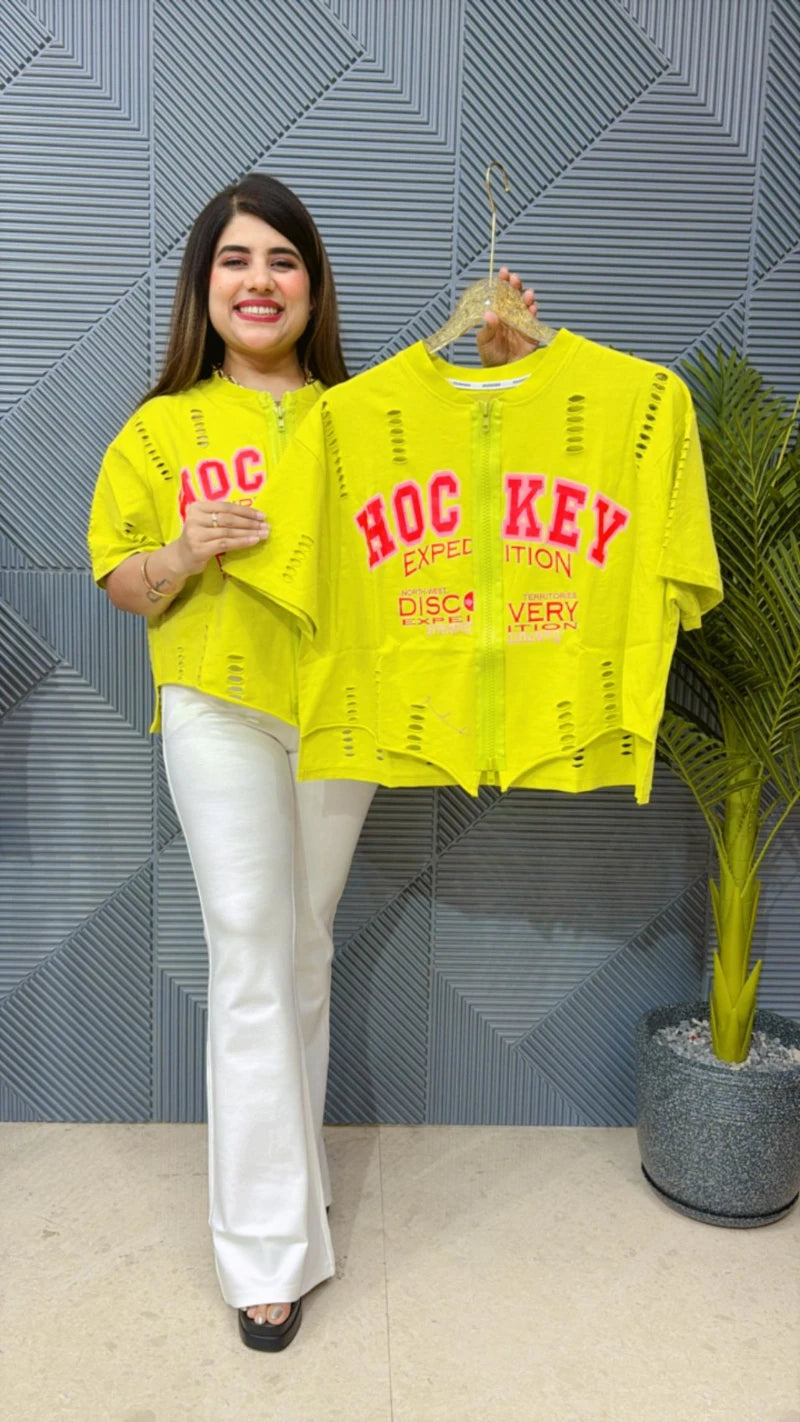 BEAUTIFUL ZIPPER T-SHIRT GGR1539