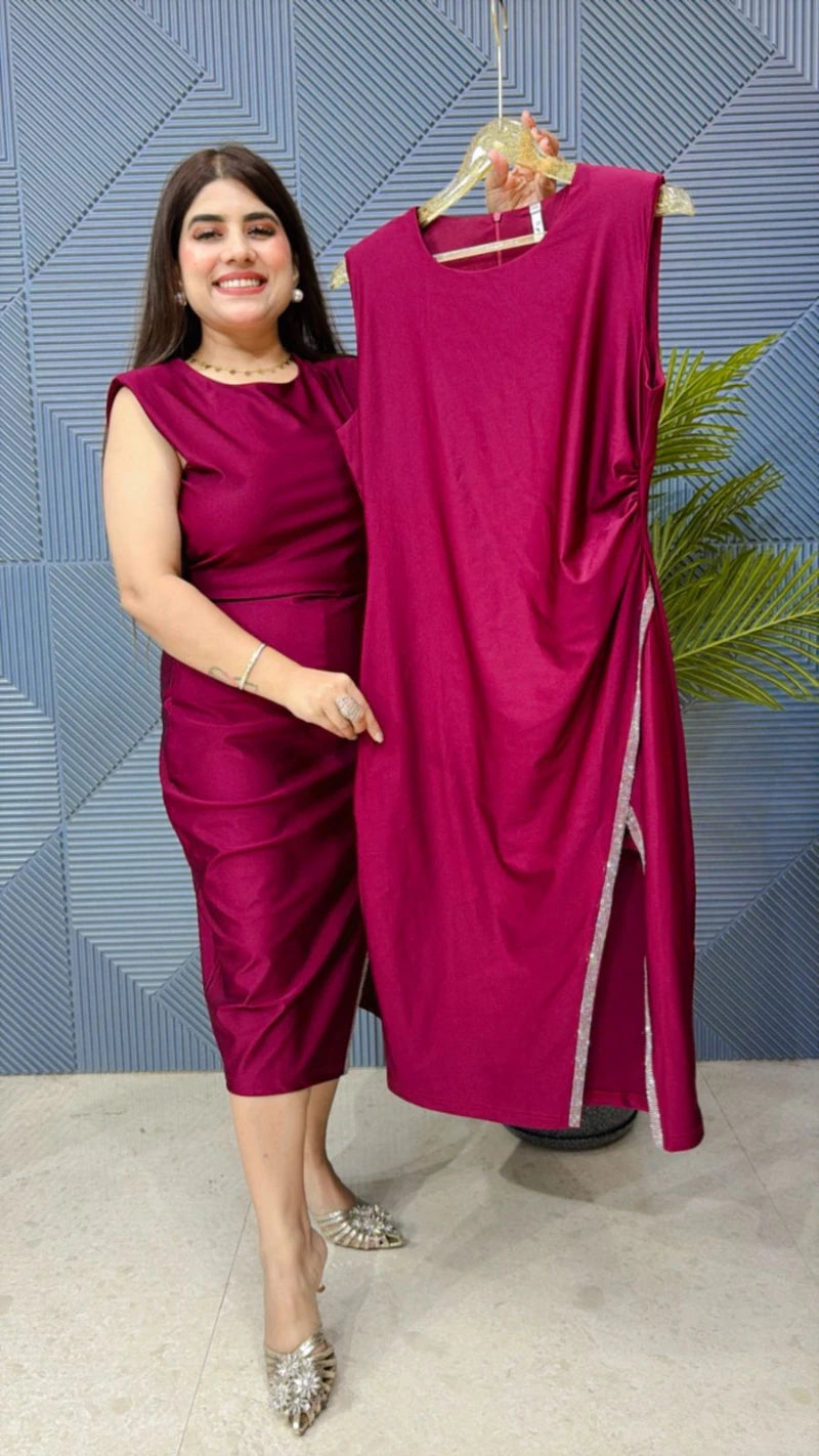 PREMIUM HALF SLEEVS PARTY WEAR DRESS GGR1688