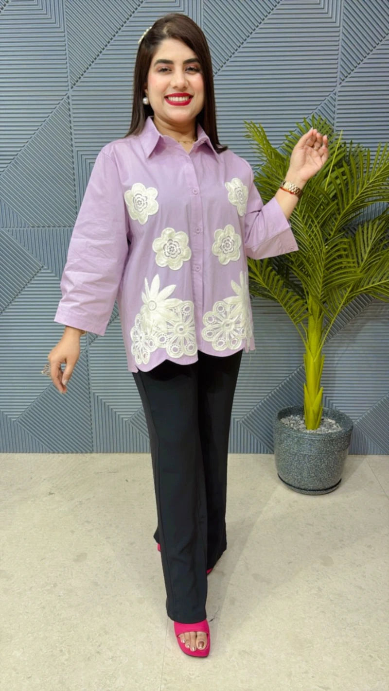 COTTON SHIRT WITH EMBROIDERY WORK GGR1752