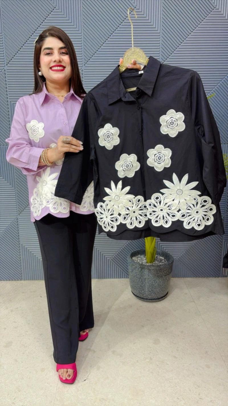COTTON SHIRT WITH EMBROIDERY WORK GGR1752
