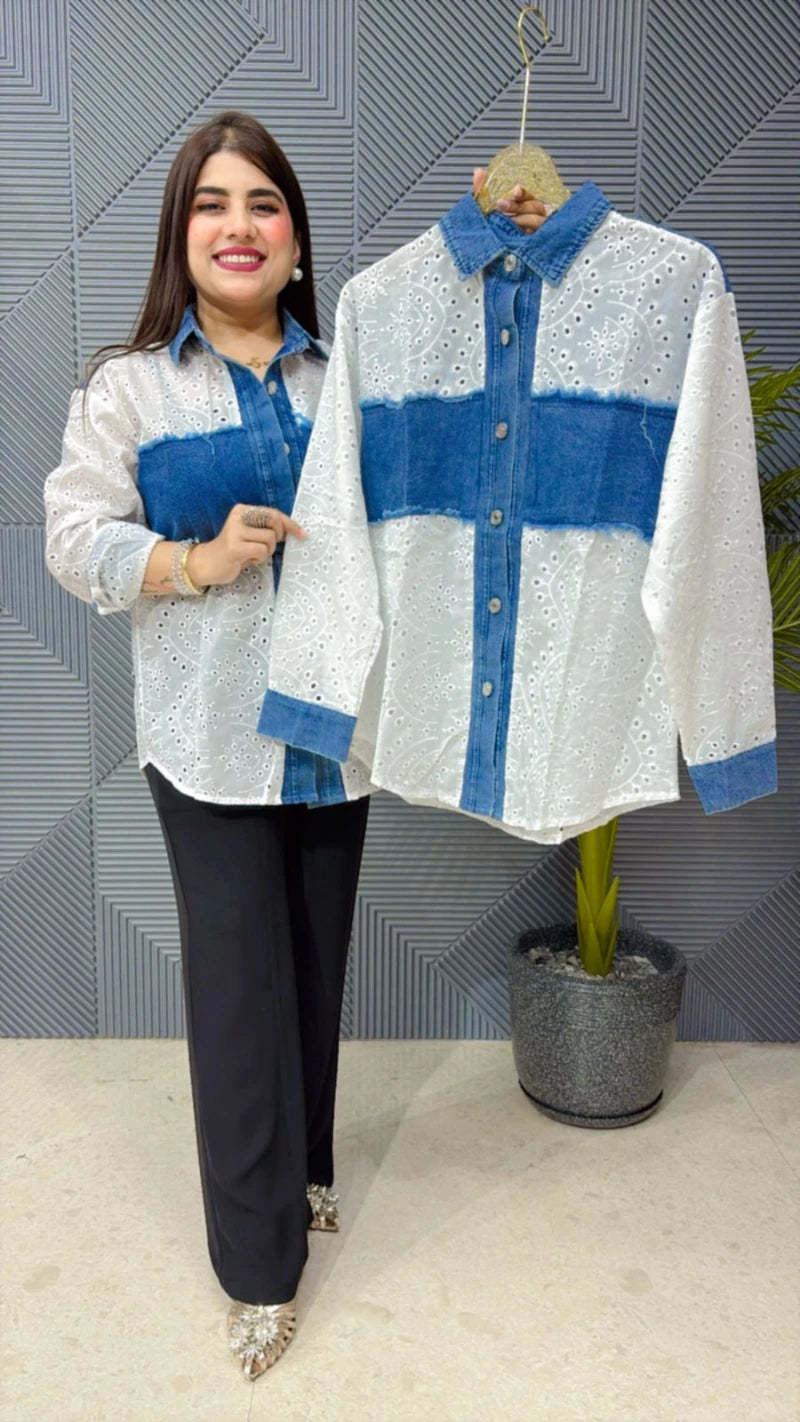 COTTEN SCHIFFLI SHIRT GGR1787