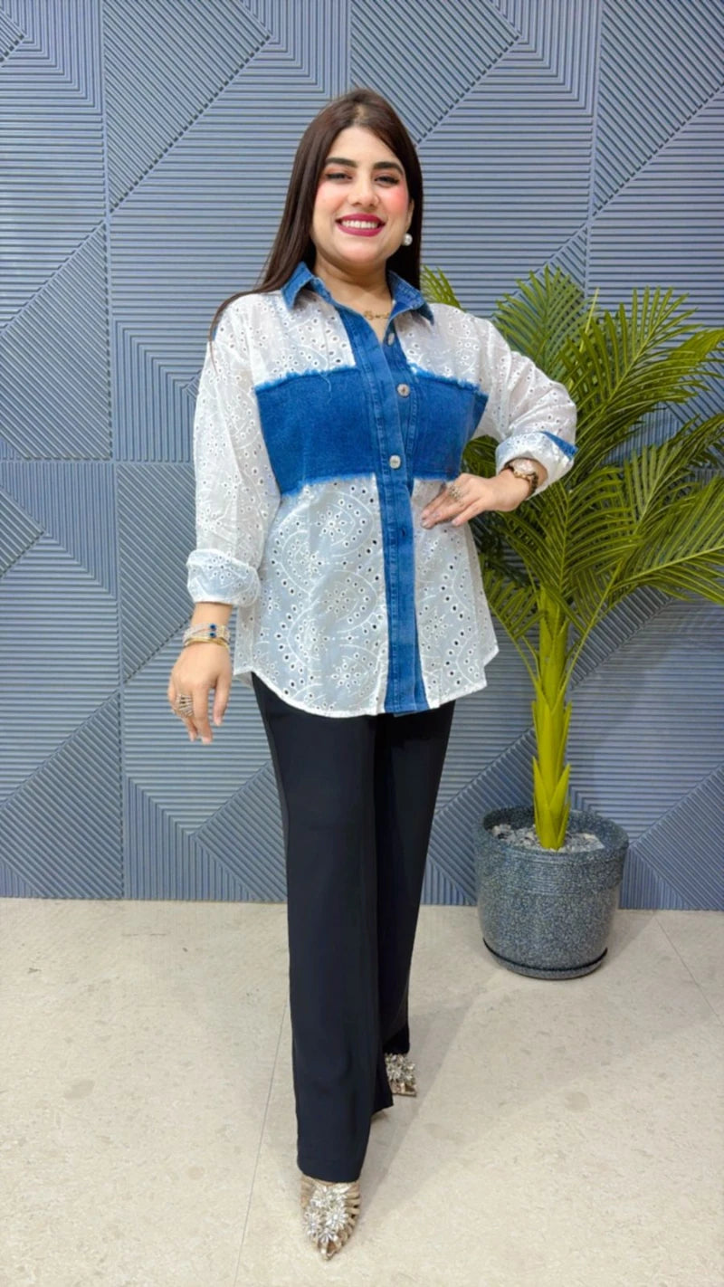 COTTEN SCHIFFLI SHIRT GGR1787