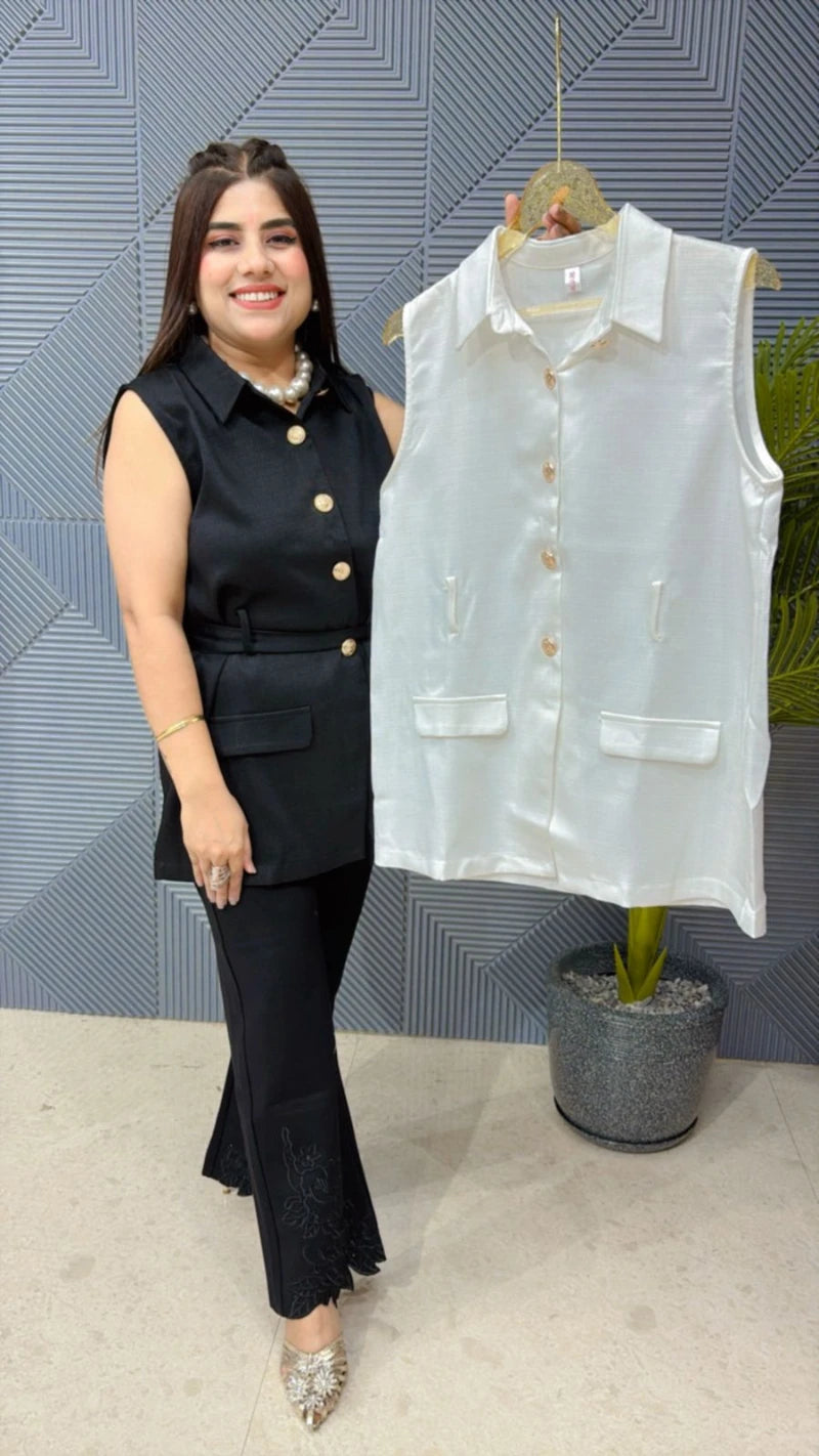 PREMIUM FORMAL CUT SLEEVS TOP GGR1883