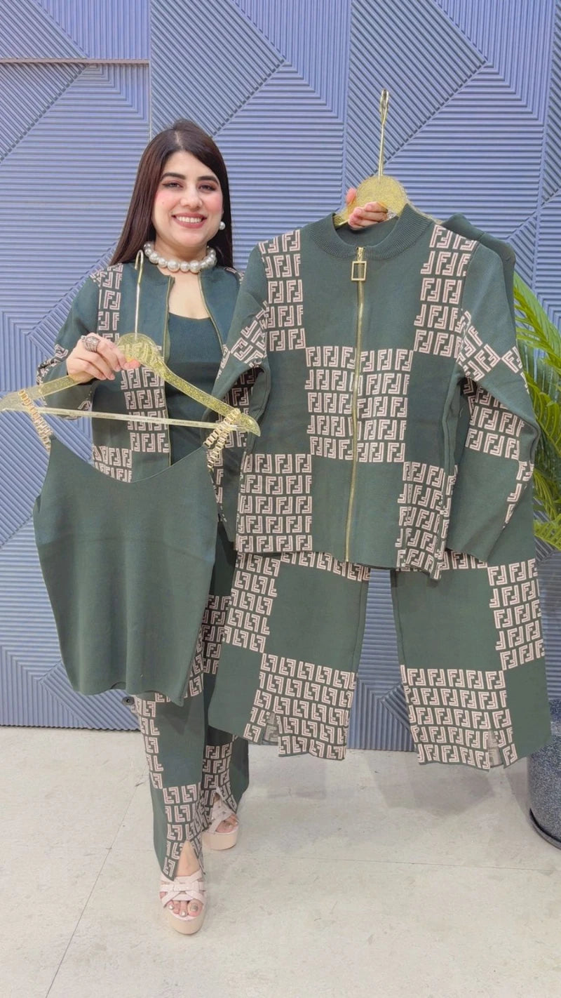 PREMIUM 3 PCS CO-ORD SET GGR3274