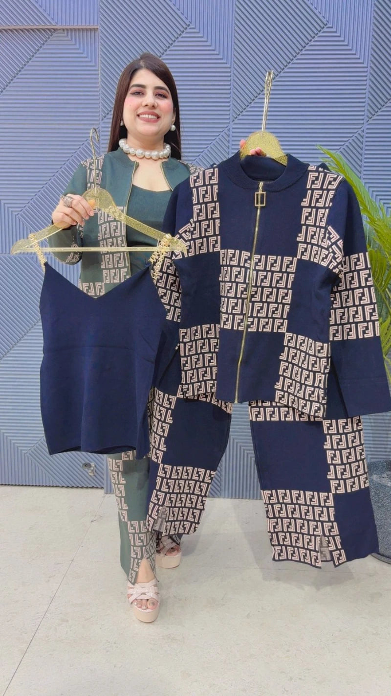PREMIUM 3 PCS CO-ORD SET GGR3274