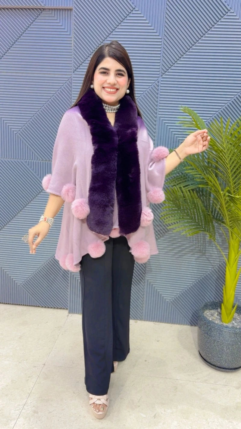 PREMIUM WINTERWEAR WOOLEN VIRAL LATTU PONCHU GGR3434