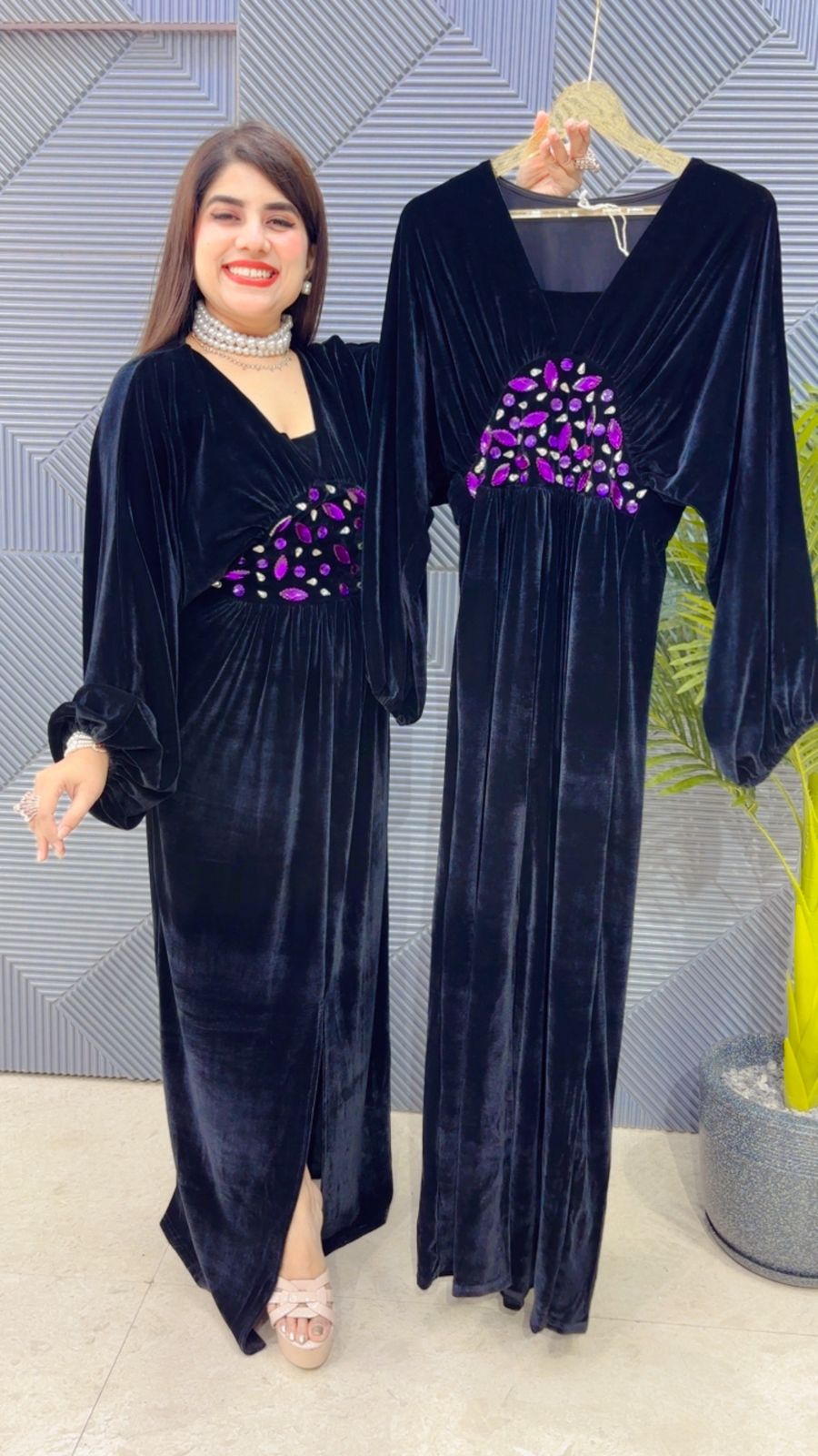 PREMIUM VELVET DRESS GGR3459