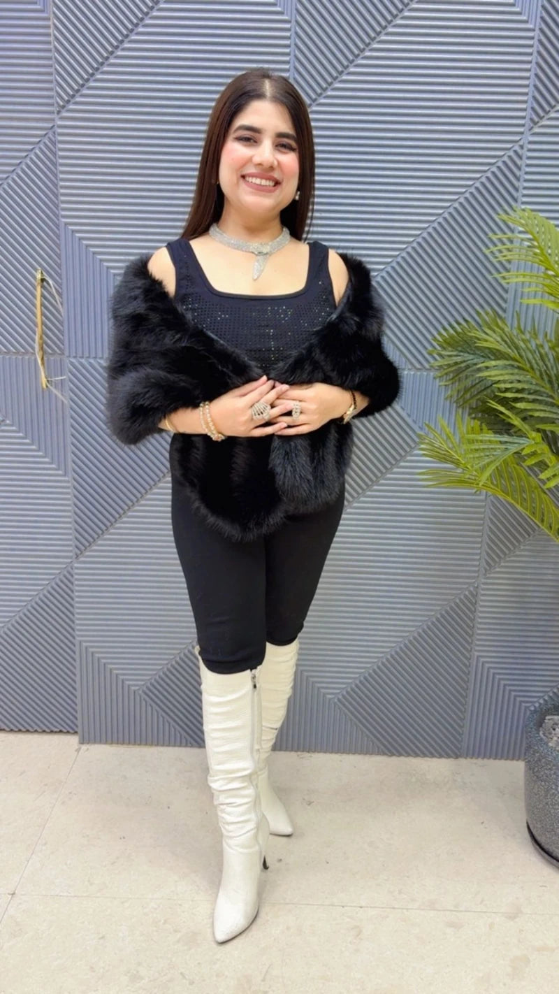 PREMIUM WINTERWEAR FURR CAPE GGR3645