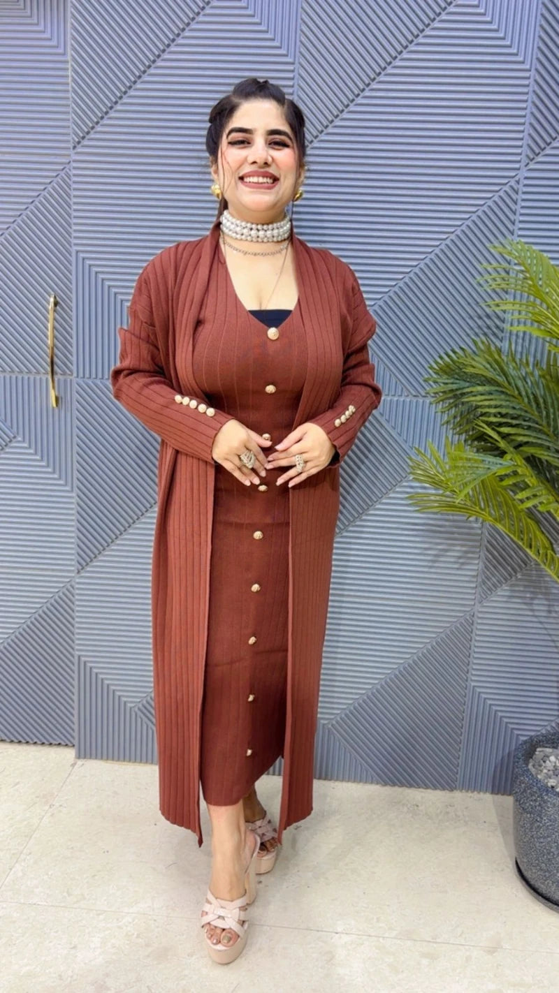 PREMIUM WINTERWEAR 2 PCS DRESS GGR3651