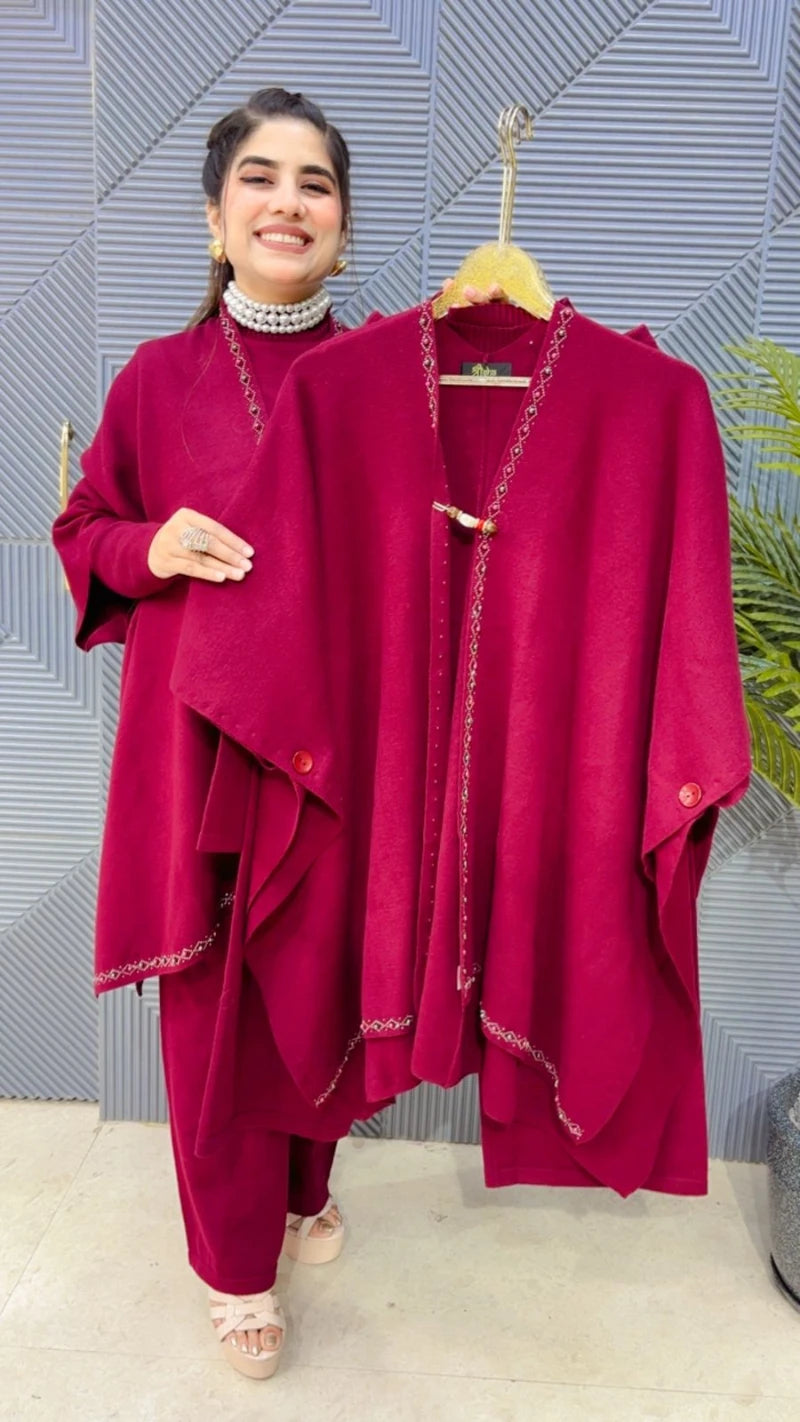 PREMIUM WINTERWEAR 3 PCS CORDSET WITH BROOCH GGR3654