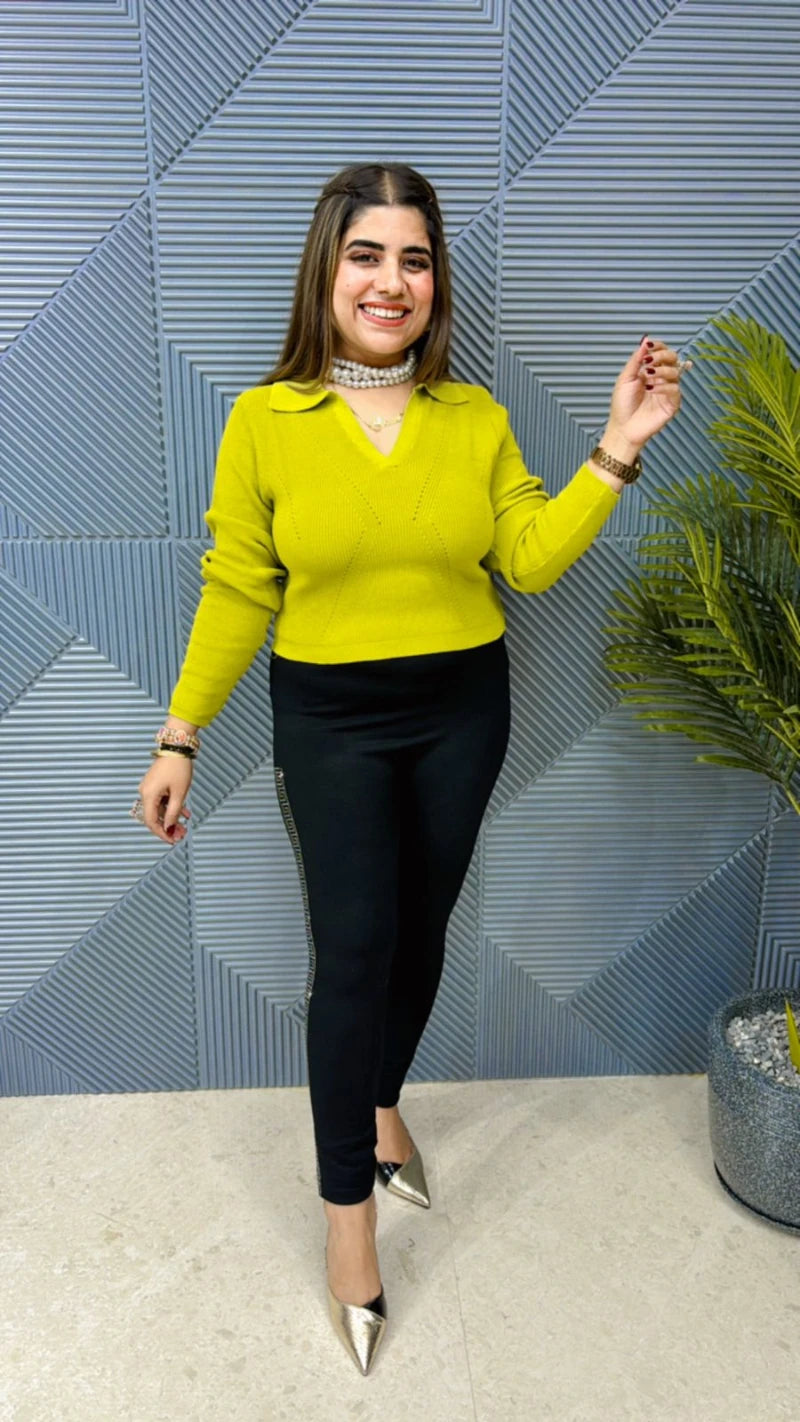 Imported Knitted Stretchable Fabric Crop Top GGR582