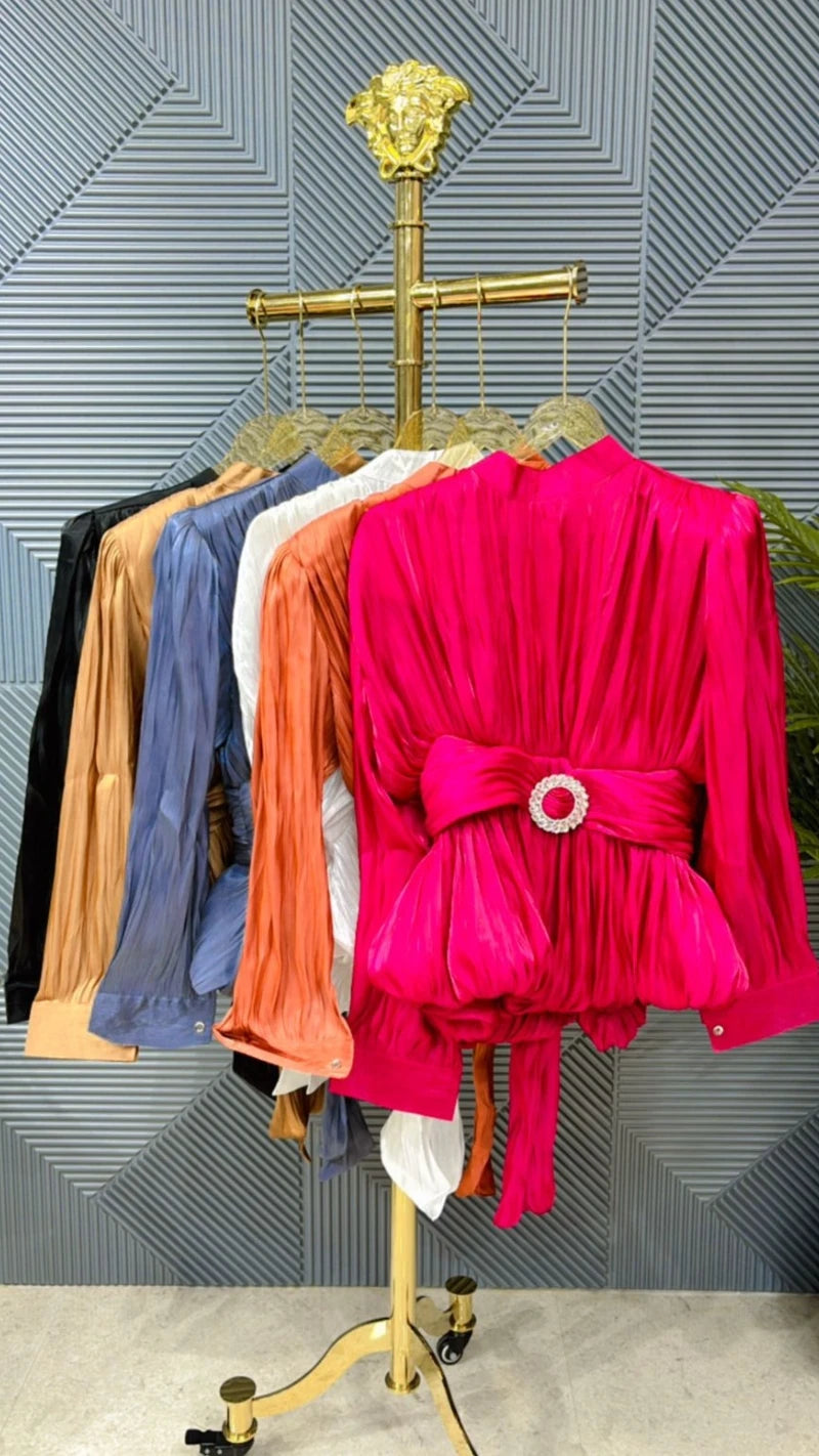 Imported Stretchable Partywear Top With Front Stud GGR662