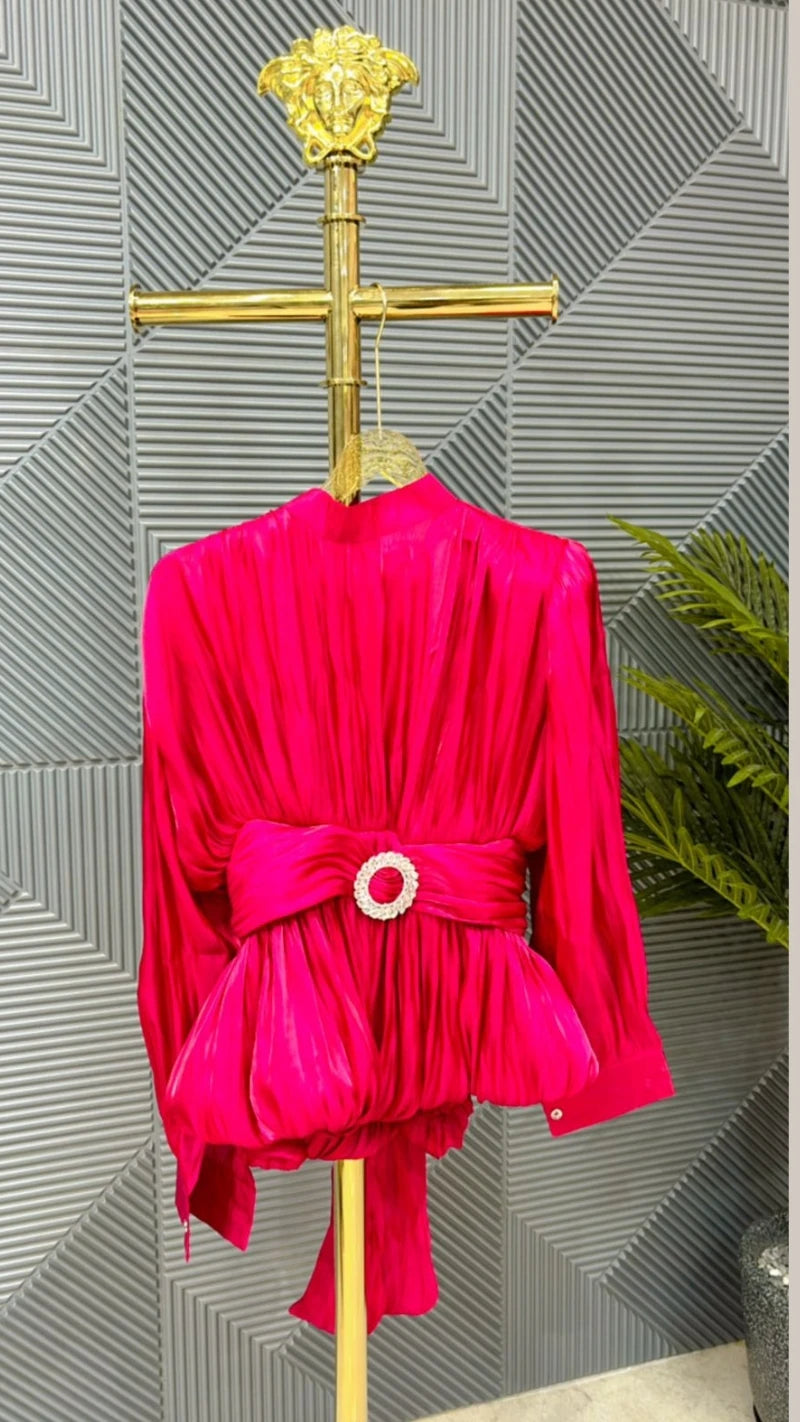Imported Stretchable Partywear Top With Front Stud GGR662