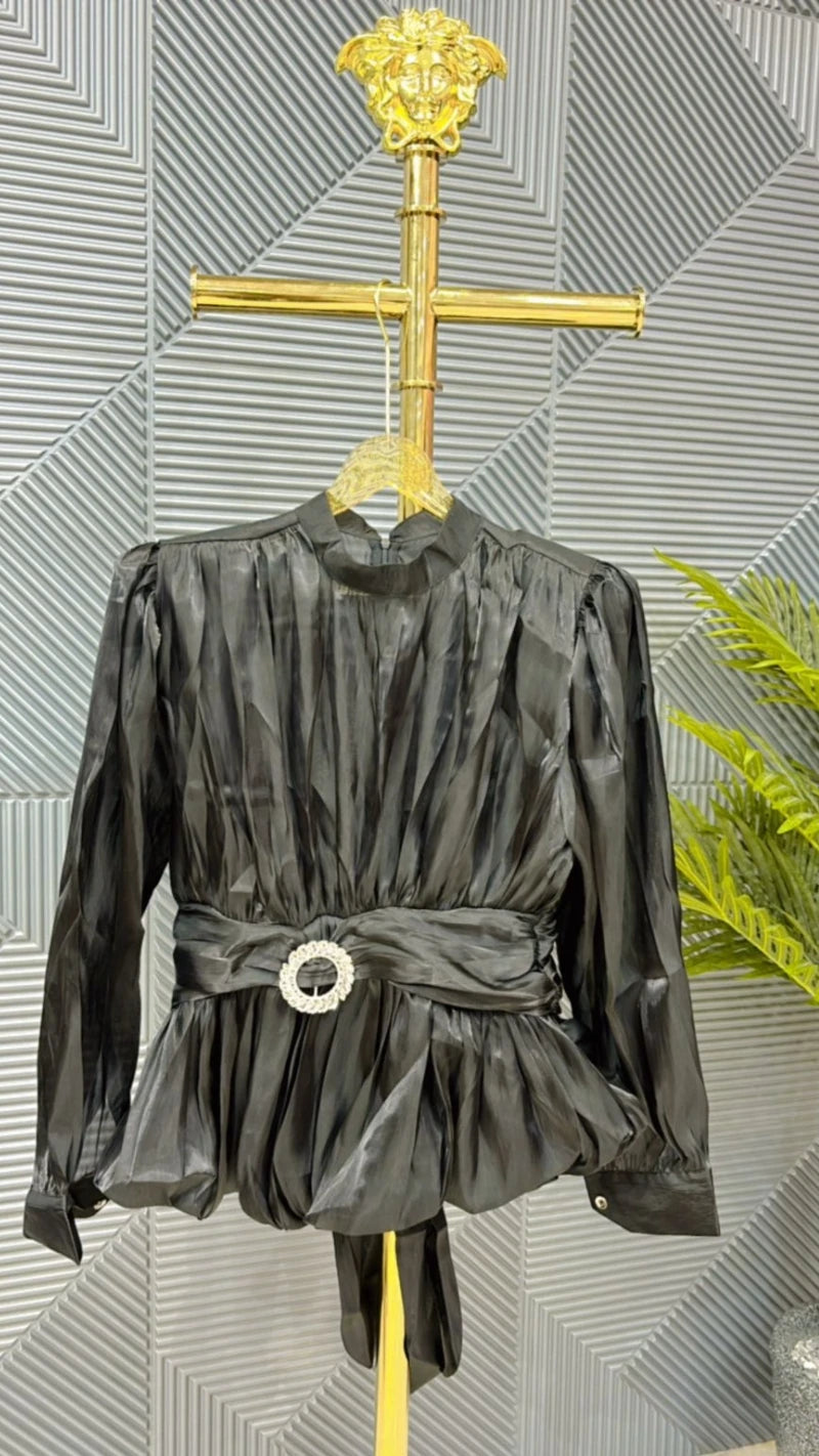 Imported Stretchable Partywear Top With Front Stud GGR662