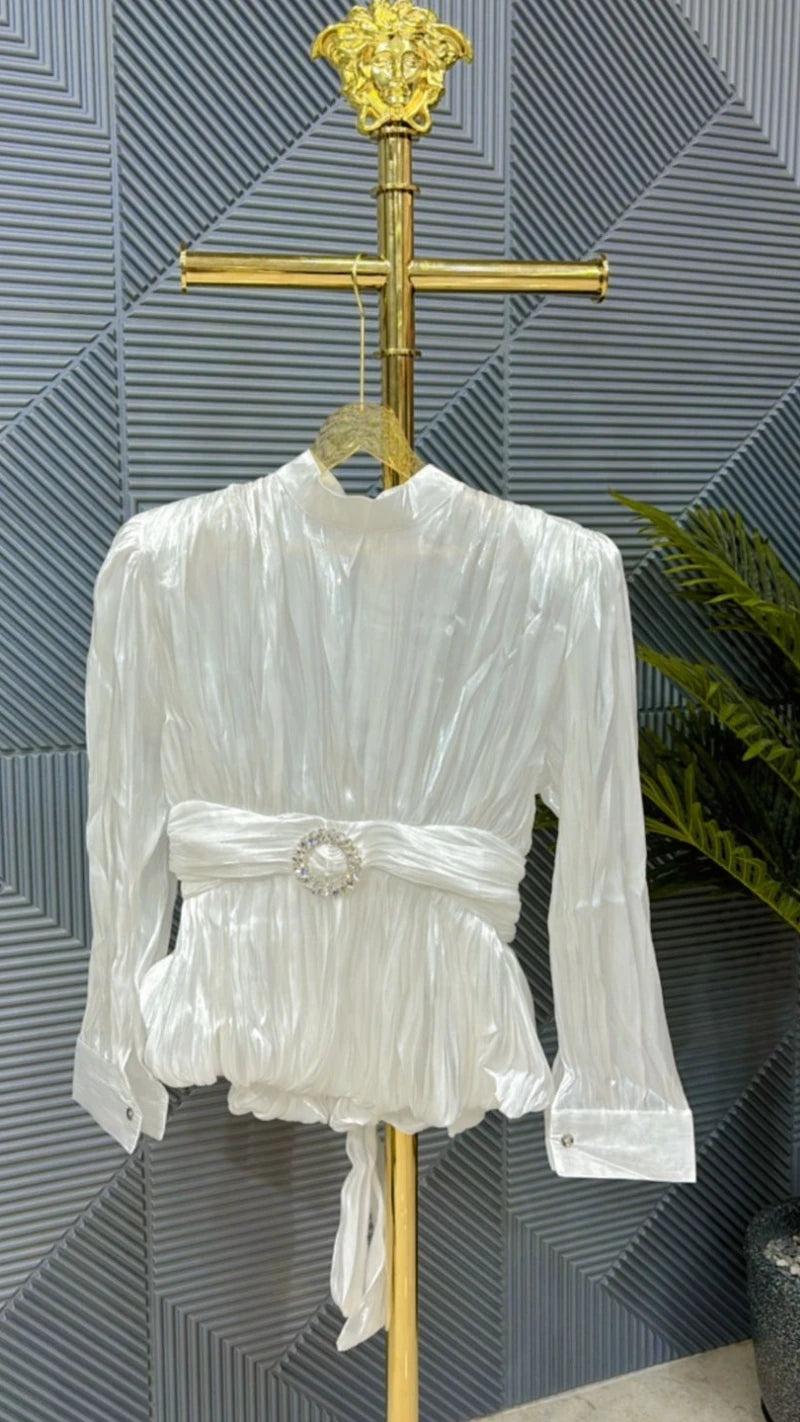 Imported Stretchable Partywear Top With Front Stud GGR662