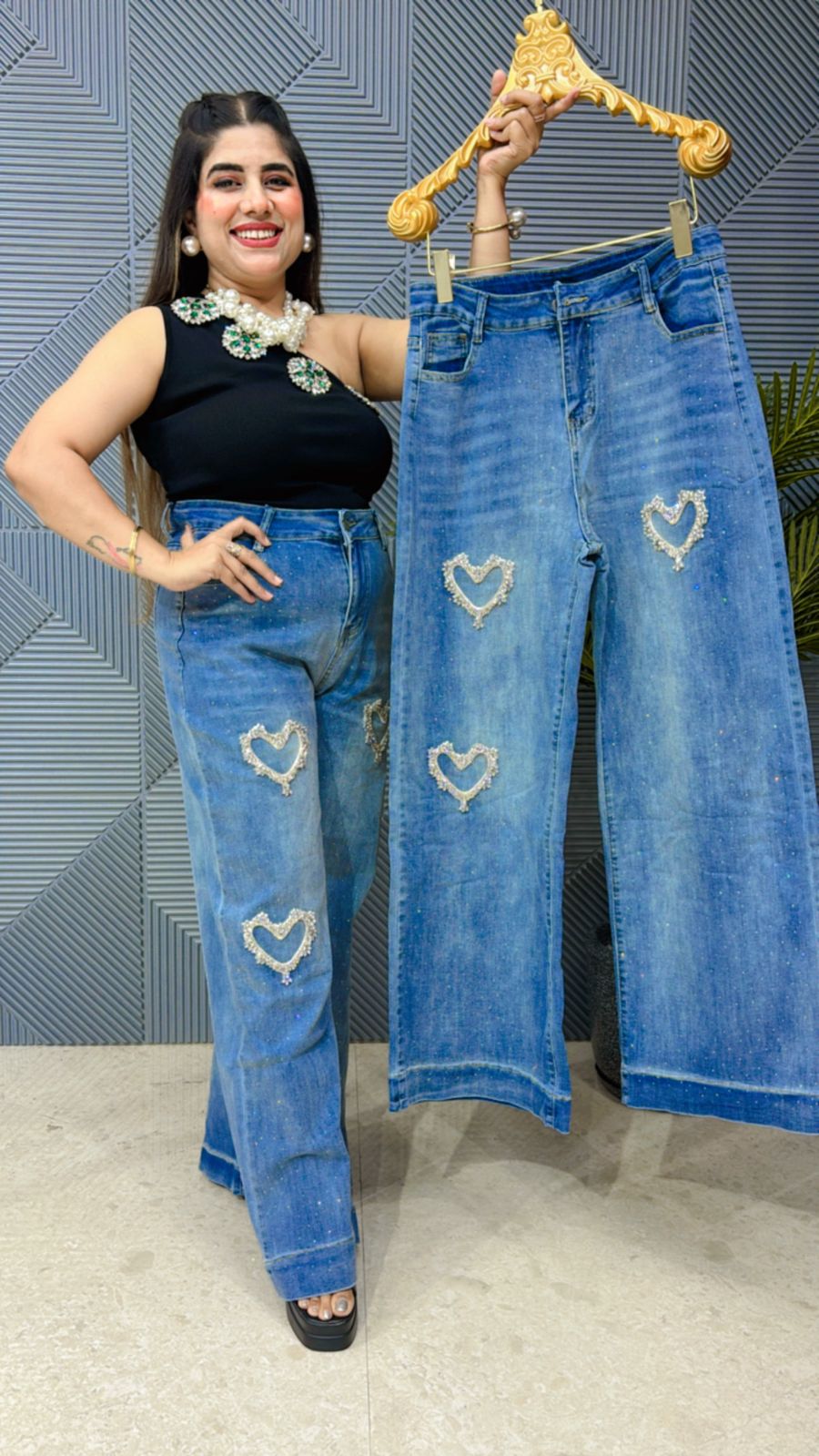 Jeans With Heart Studied Work GGR1223
