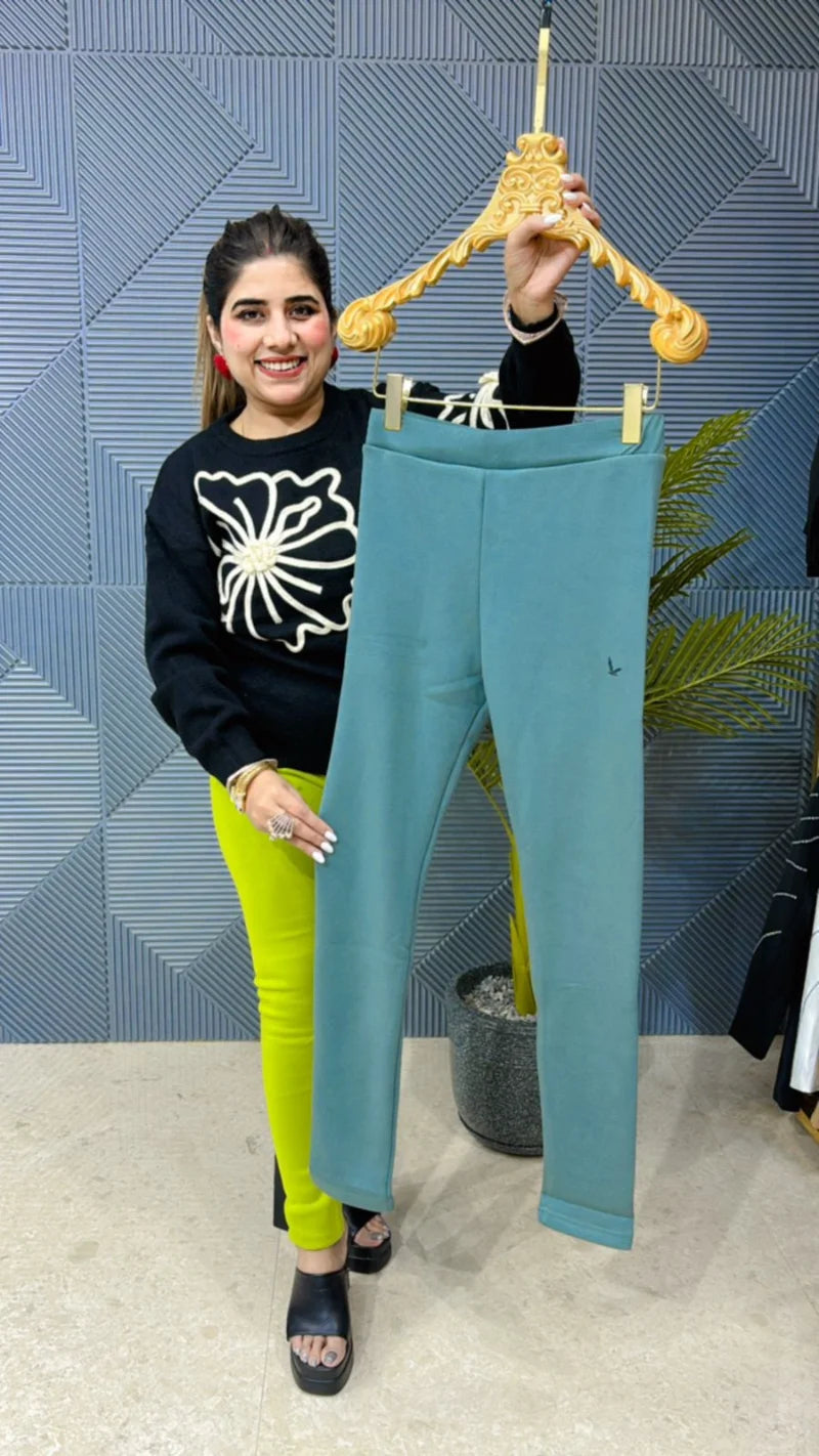 Korean Fleece Jeggings – Heavy, Stretchable Imported Fabric GGR821