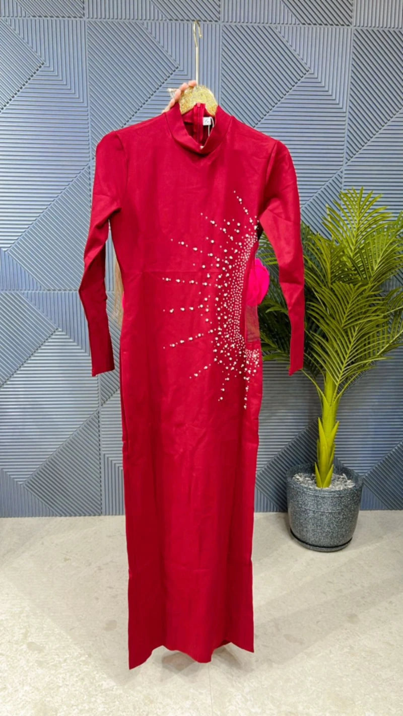 Party Wear Lycra Beautiful Dress GGR634
