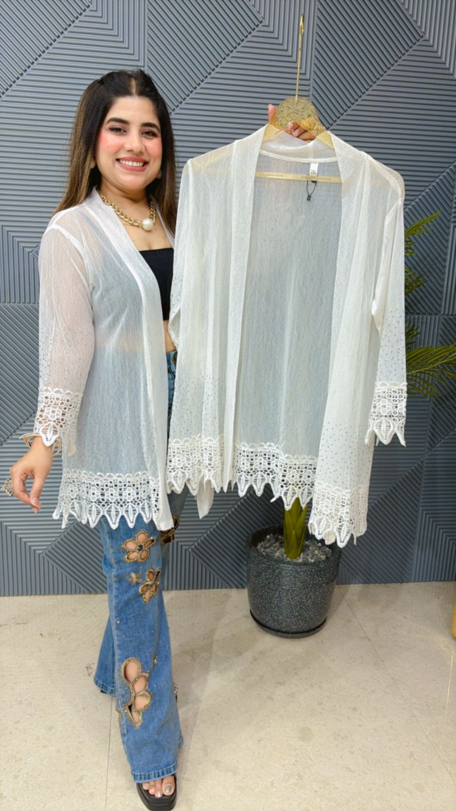 Power Net Lace Shrug GGR1289