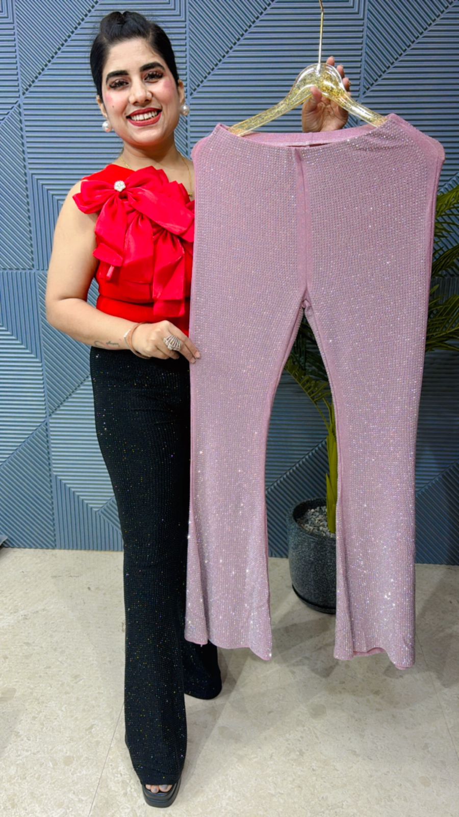 Premium Lycra Bottom With Fully Swarovski Work GGR1019