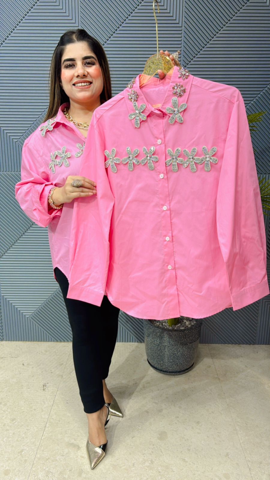 Premium Cotton Shirt With Beautiful Work GGR1042