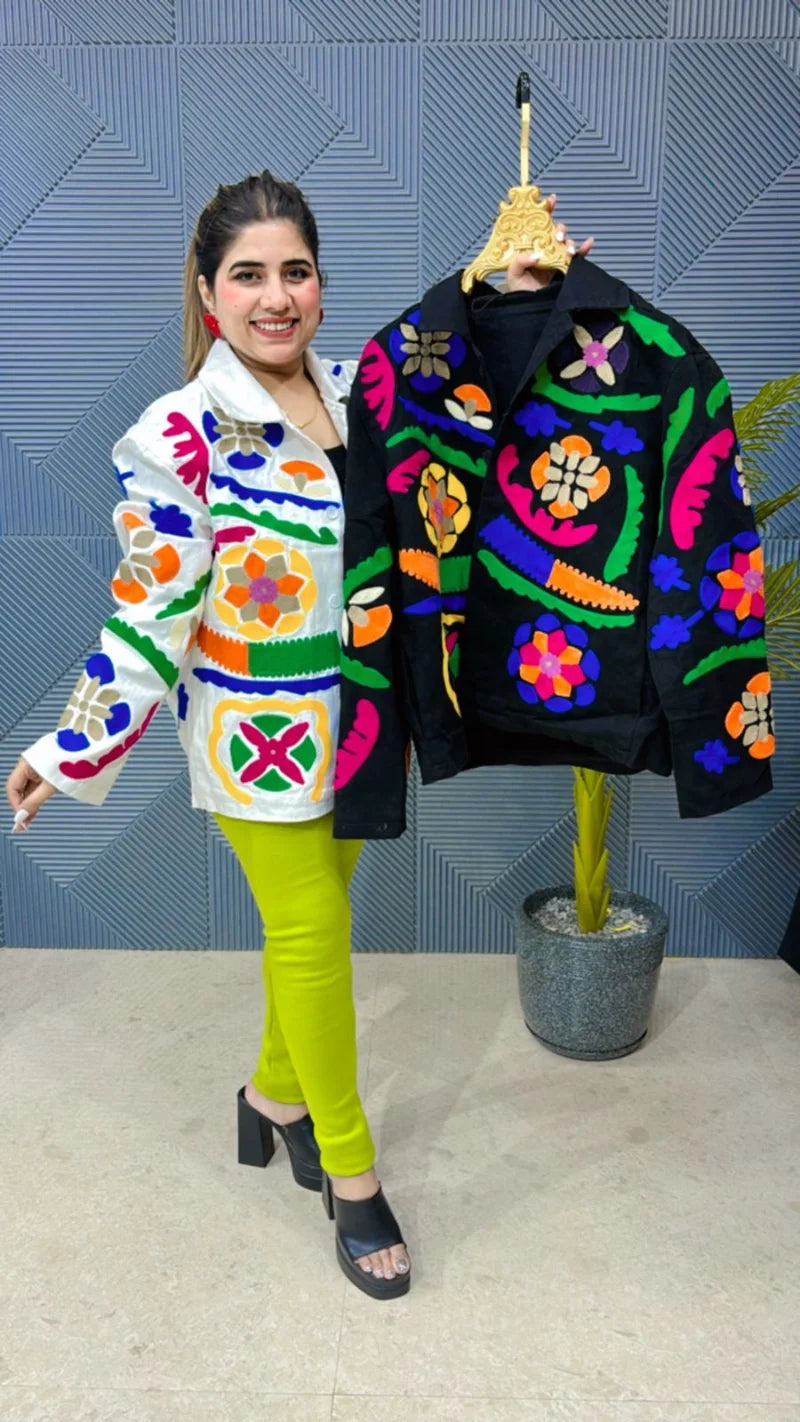 Premium Embroidery Jacket – Heavy, High-Quality Imported Fabric GGR822