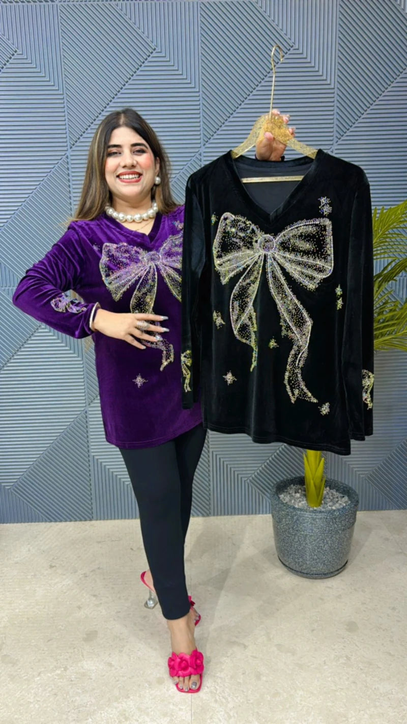 Premium Imported Fabric Velvet Top GGR781