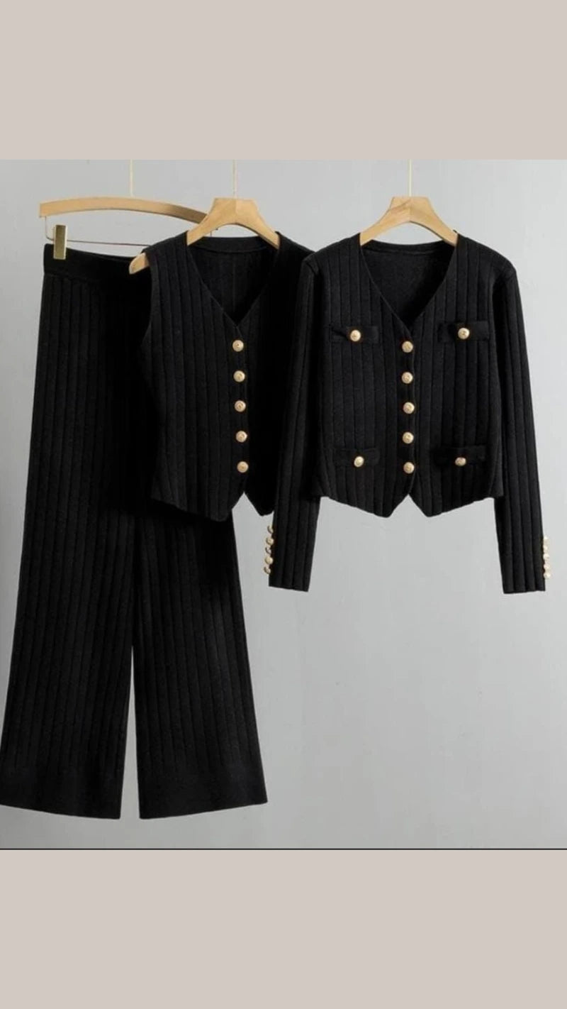 Premium Imported Knitted Fabric Cord Set GGR682